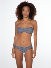 PRTBARBERA Striped bandeau bikini set