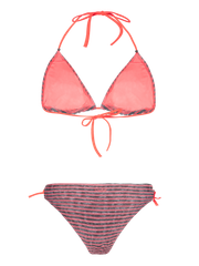 PRTMYSTICAL Striped triangle bikini set