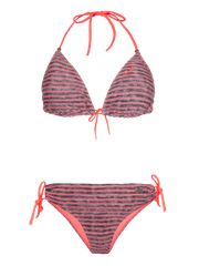 PRTMYSTICAL Striped triangle bikini set