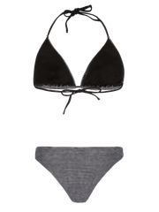 PRTMYSTICAL Gestreifter Triangel-Bikini-Set