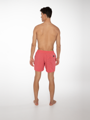 SHARIF Striped short swim shorts