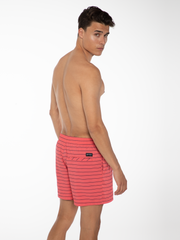 SHARIF Striped short swim shorts
