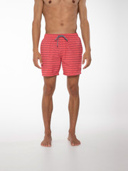 SHARIF Striped short swim shorts