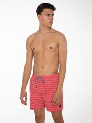 SHARIF Striped short swim shorts
