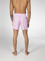 SHARIF Striped short swim shorts