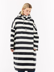PRTLaugh Striped outdoor rain poncho