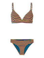 PRTElzi Gestreifter Triangel-Bikini-Set