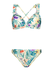 PRTAMBESIA Floral triangle bikini set