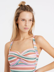 MIXLUSCA Striped tankini top