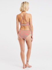 MIXMAKARA Striped triangle bikini top