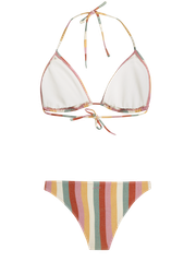 PRTPIKE Striped triangle bikini set