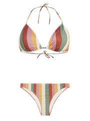 PRTPIKE Striped triangle bikini set