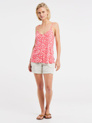 PRTURMIA Floral spaghetti top