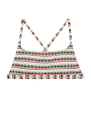 PRTMAE JR Striped bralette bikini set