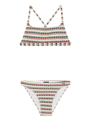PRTMAE JR Striped bralette bikini set