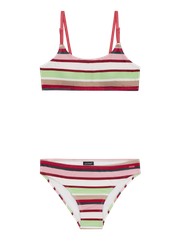 PRTMEL JR Striped bralette bikini set