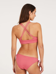 MIXTUNE Striped triangle bikini top