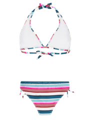 PRTADMIRER 24 Striped halter neck bikini set