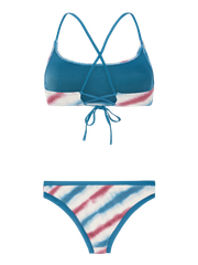 PRTKIRKLEY Striped bralette bikini set