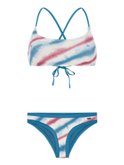 PRTKIRKLEY Striped bralette bikini set