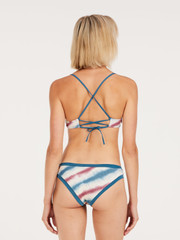 PRTKIRKLEY Striped bralette bikini set