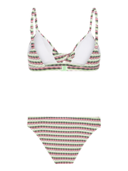 PRTSHANA Striped bralette bikini set