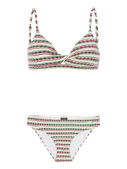 PRTSHANA Striped bralette bikini set