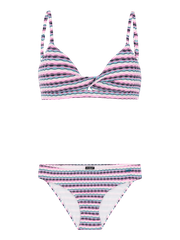 PRTSHANA Striped bralette bikini set
