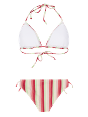 PRTMOLA Gestreifter Triangel-Bikini-Set
