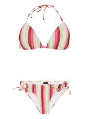 PRTMOLA Gestreifter Triangel-Bikini-Set