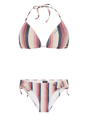 PRTMOLA Striped triangle bikini set