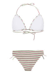 PRTNADINE Striped triangle bikini set