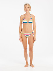 PRTCaley Gestreifter Triangel-Bikini-Set