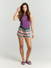 PRTFlowery Gestreepte korte broek
