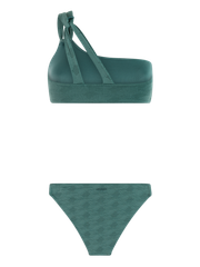 PRTNadyas One shoulder bandeau bikini set