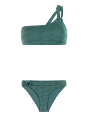 PRTNadyas One shoulder bandeau bikini set
