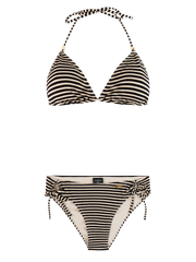 PRTMatch Striped triangle bikini set