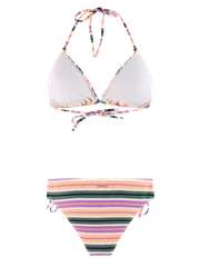 PRTMatch Striped triangle bikini set