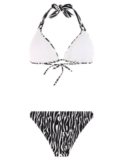 PRTDate Zebra triangle bikini set