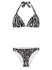 PRTDate Zebra triangle bikini set