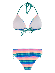 PRTExit Striped triangle bikini set