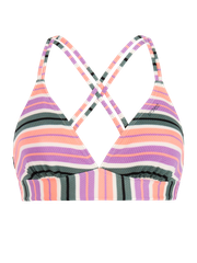 MIXSupera Striped triangle bikini top