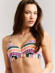 MIXAdairau Striped underwire bikini top