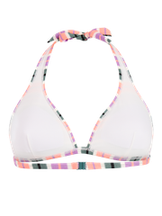 MIXJaneiri Striped halter bikini top