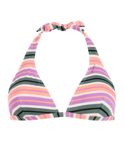 MIXJaneiri Striped halter bikini top