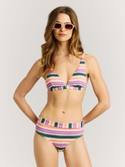 MIXChub Striped triangle bikini top