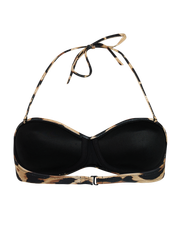 MIXLeslie Leopard bandeau bikini top