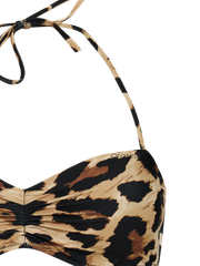 MIXLeslie Leopard bandeau bikini top