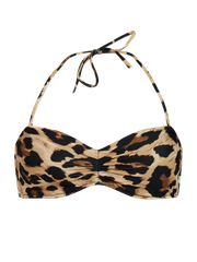 MIXLeslie Leopard bandeau bikini top