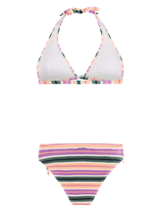PRTAdmirer Gestreepte halter bikini set